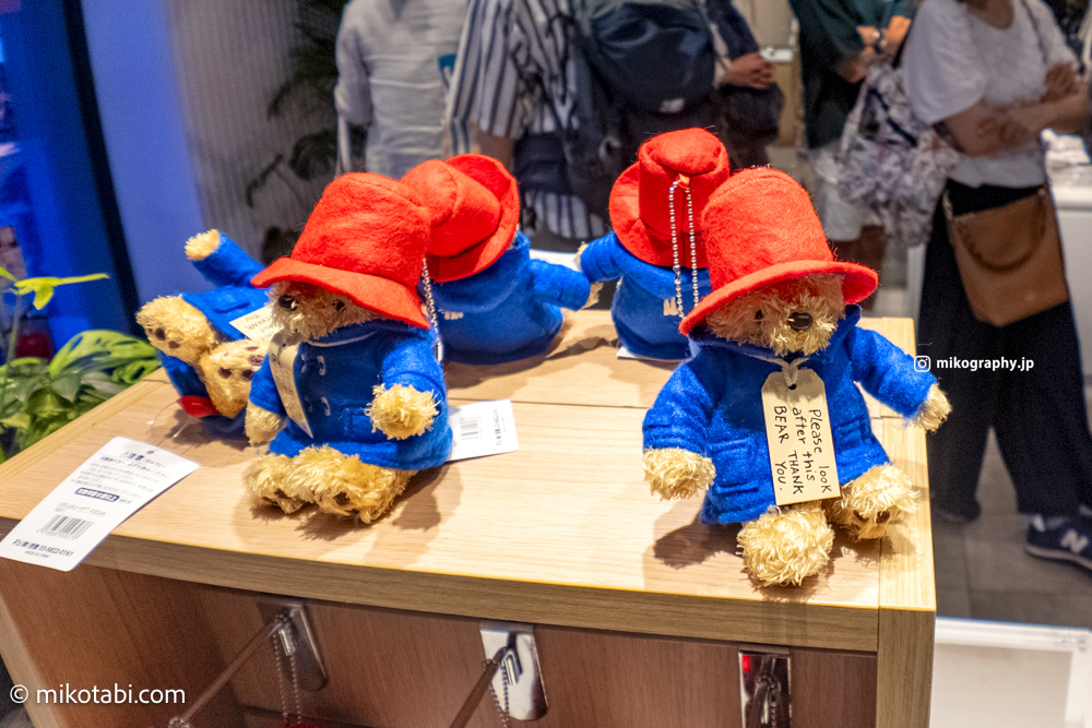 パディントンベアキーホルダー-ぬいぐるみマスコット(Paddington Bear Key Chain-Plush Mascot) 2,800円　イギリス館